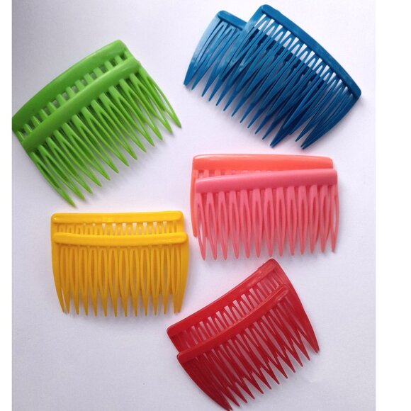 1990s 10 piece multi color Y2k Vintage Side Comb Bundle - Picture 1 of 3